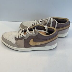 New! Air Jordan 1 SE Low Craft Taupe Haze, Fossil Stone, Gold Sneakers Men's 13